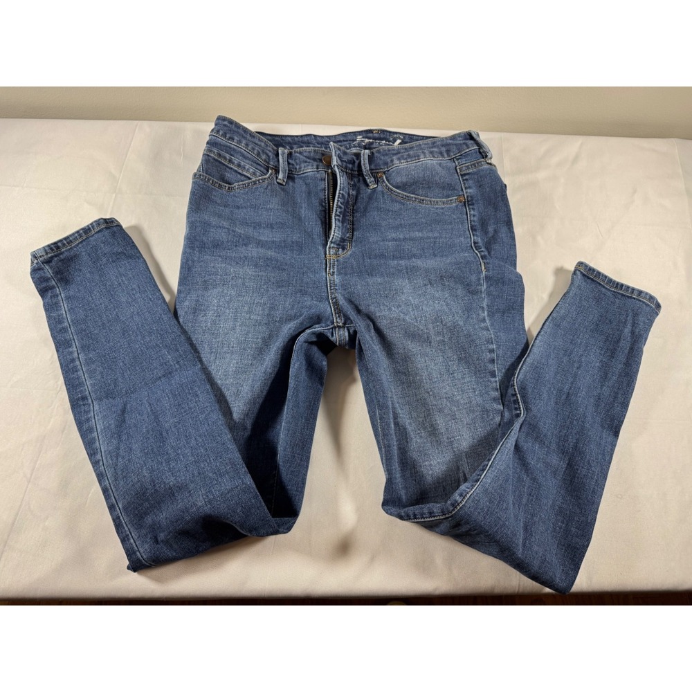 Seven7 Womens Skinny Jeans Medium Wash Blue Denim Size 6